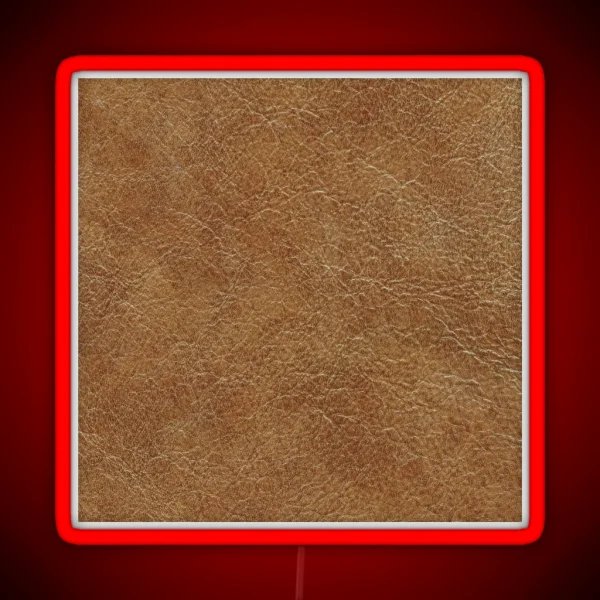 Detailed Animal Skin Hide Leather Texture RGB Neon Sign