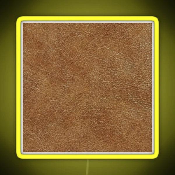 Detailed Animal Skin Hide Leather Texture RGB Neon Sign