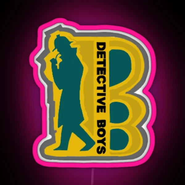 Detective Boys Badge RGB Neon Sign