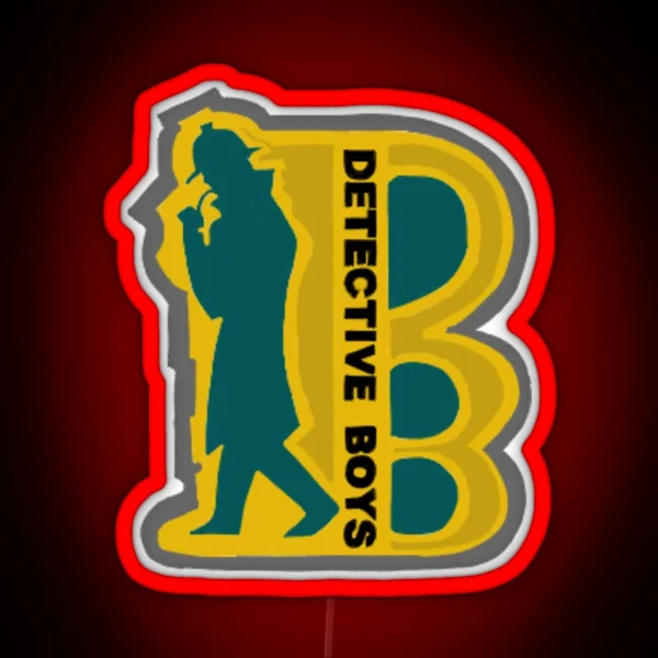 Detective Boys Badge RGB Neon Sign