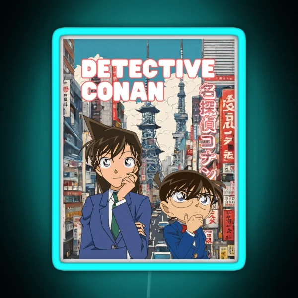Detective Conan And Ran Mouri Manga RGB Neon Sign