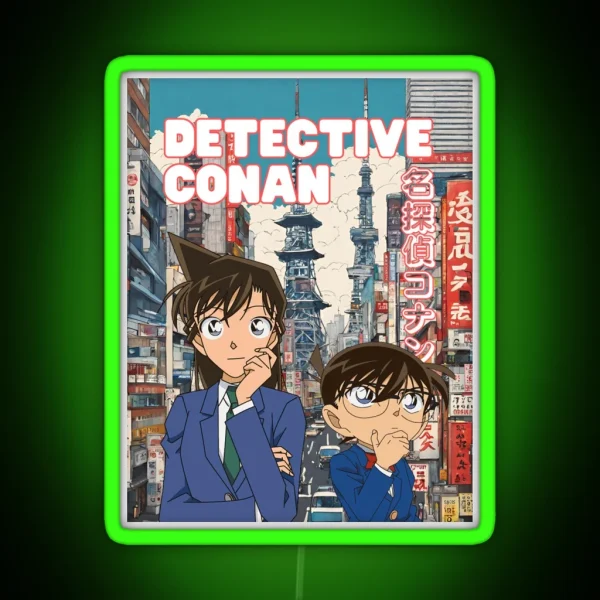 Detective Conan And Ran Mouri Manga RGB Neon Sign