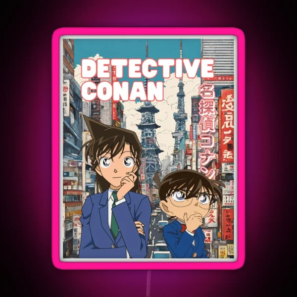Detective Conan And Ran Mouri Manga RGB Neon Sign