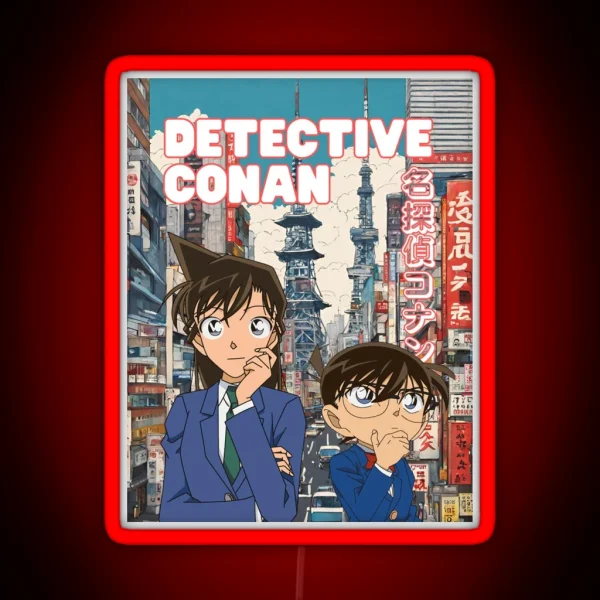 Detective Conan And Ran Mouri Manga RGB Neon Sign