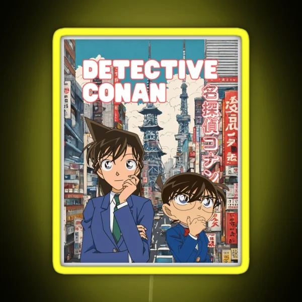 Detective Conan And Ran Mouri Manga RGB Neon Sign