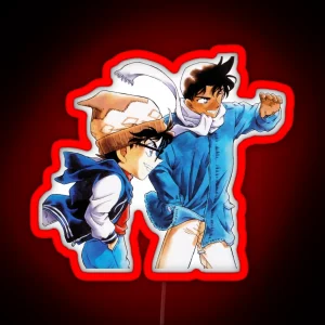 Detective Conan Edit Conan And Heiji RGB Neon Sign