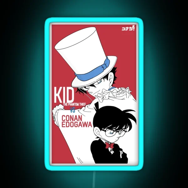 Detective Conan Edit Conan And Kaito Kid RGB Neon Sign
