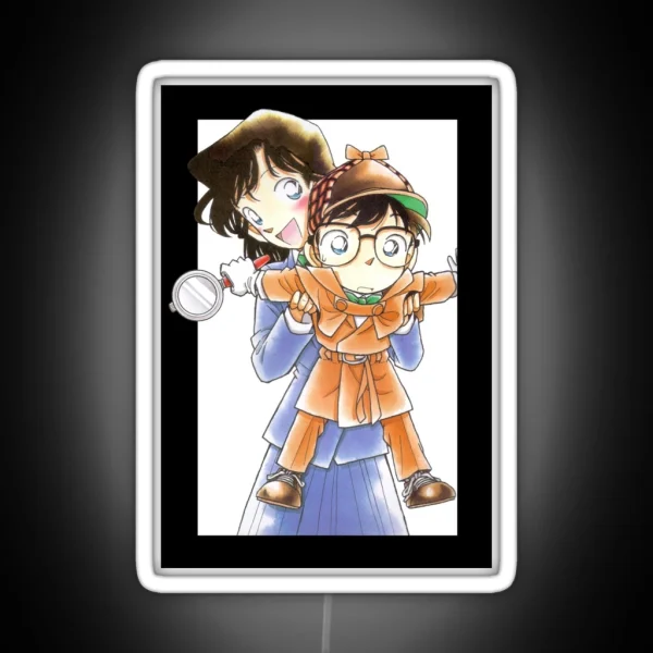 Detective Conan Edit Conan And Ran RGB Neon Sign