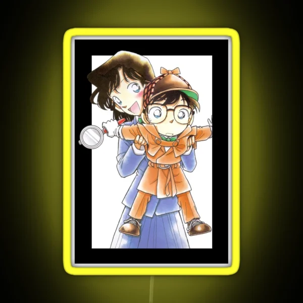Detective Conan Edit Conan And Ran RGB Neon Sign