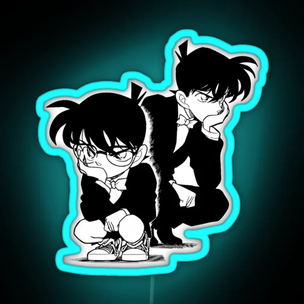 Detective Conan Edit Conan And Shinichi RGB Neon Sign