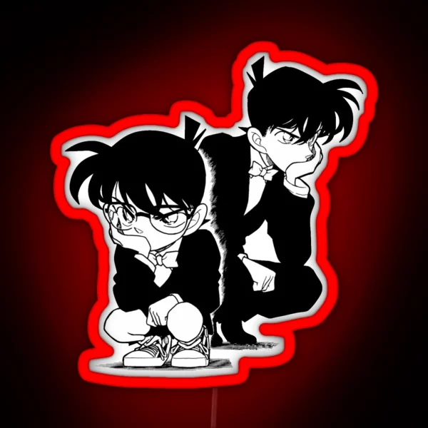 Detective Conan Edit Conan And Shinichi RGB Neon Sign