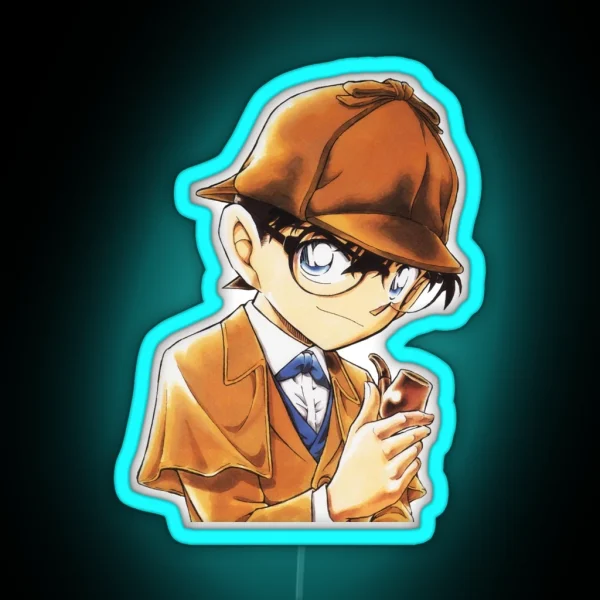 Detective Conan Edit Conan Dressed As Holmes RGB Neon Sign