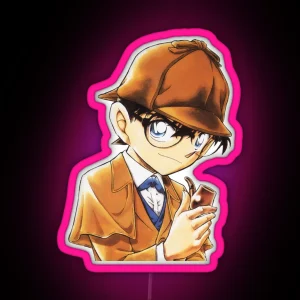 Detective Conan Edit Conan Dressed As Holmes RGB Neon Sign