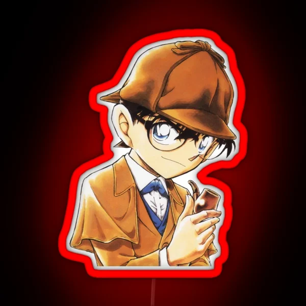 Detective Conan Edit Conan Dressed As Holmes RGB Neon Sign