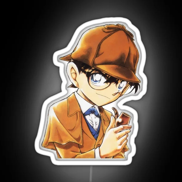 Detective Conan Edit Conan Dressed As Holmes RGB Neon Sign