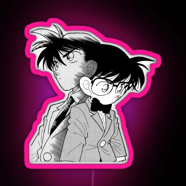 Detective Conan Edit Conan Edogawa And RGB Neon Sign