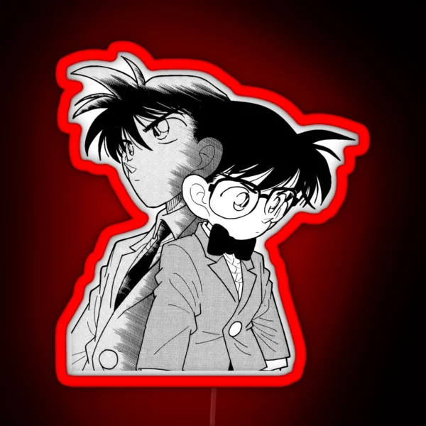 Detective Conan Edit Conan Edogawa And RGB Neon Sign