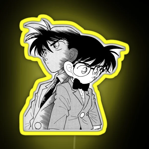 Detective Conan Edit Conan Edogawa And RGB Neon Sign