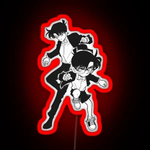 Detective Conan Edit Shinichi And Conan RGB Neon Sign