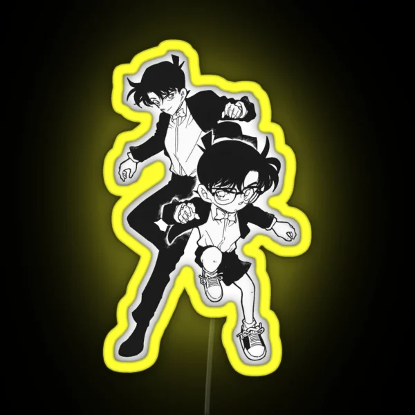 Detective Conan Edit Shinichi And Conan RGB Neon Sign