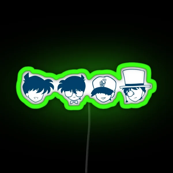 Detective Conan Icons RGB Neon Sign