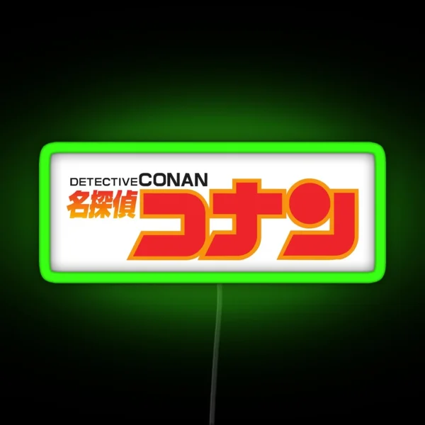 Detective Conan Logo RGB Neon Sign