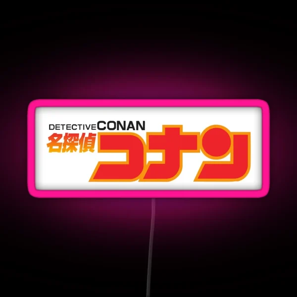 Detective Conan Logo RGB Neon Sign
