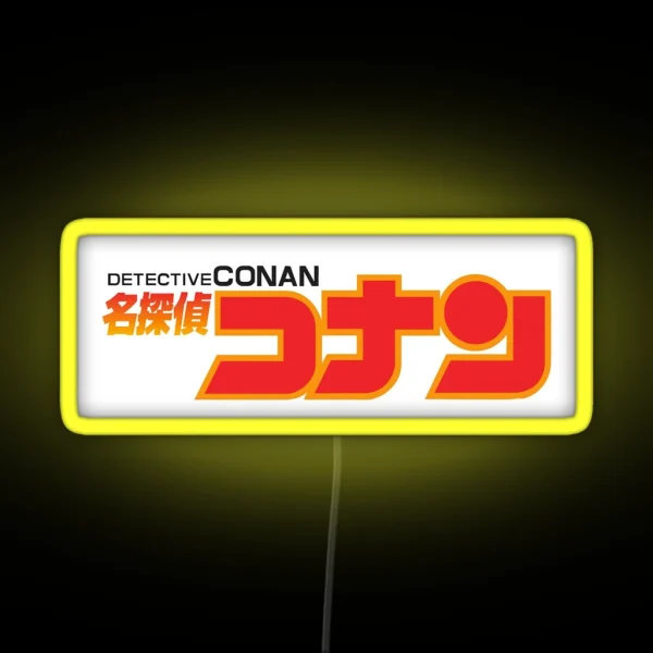 Detective Conan Logo RGB Neon Sign