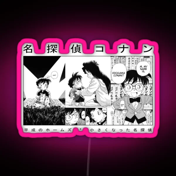 Detective Conan Manga Design Classic RGB Neon Sign
