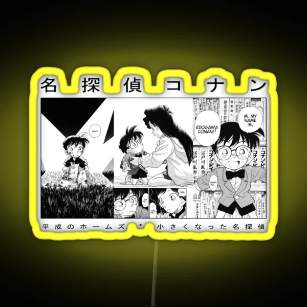 Detective Conan Manga Design Classic RGB Neon Sign