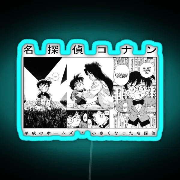 Detective Conan Manga Design RGB Neon Sign