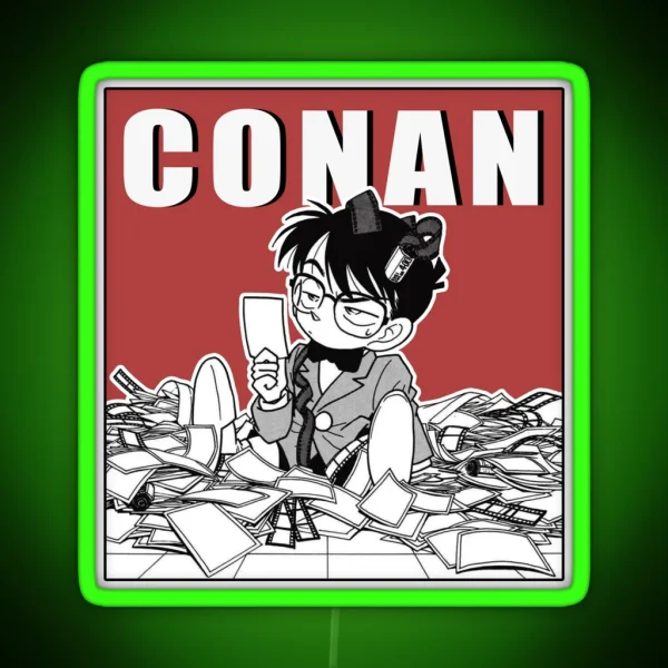 Detective Conan Manga Design RGB Neon Sign