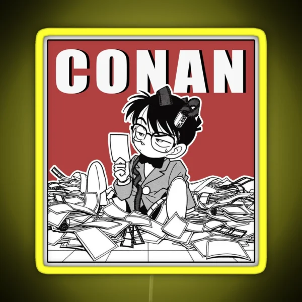 Detective Conan Manga Design RGB Neon Sign