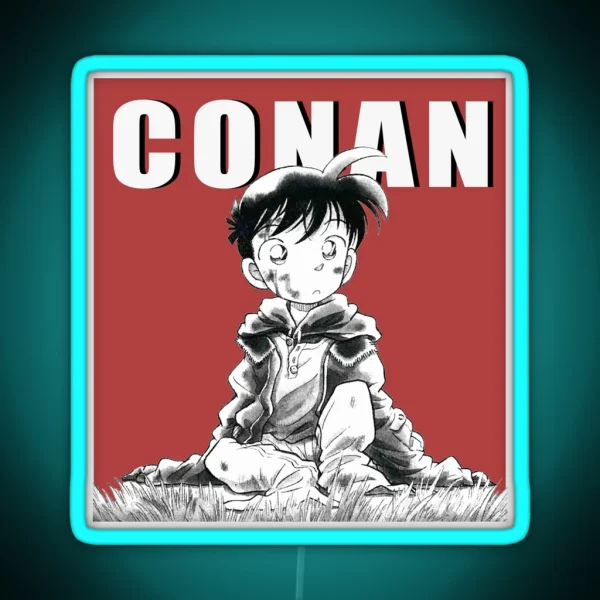 Detective Conan Manga Shrunken Shinichi RGB Neon Sign