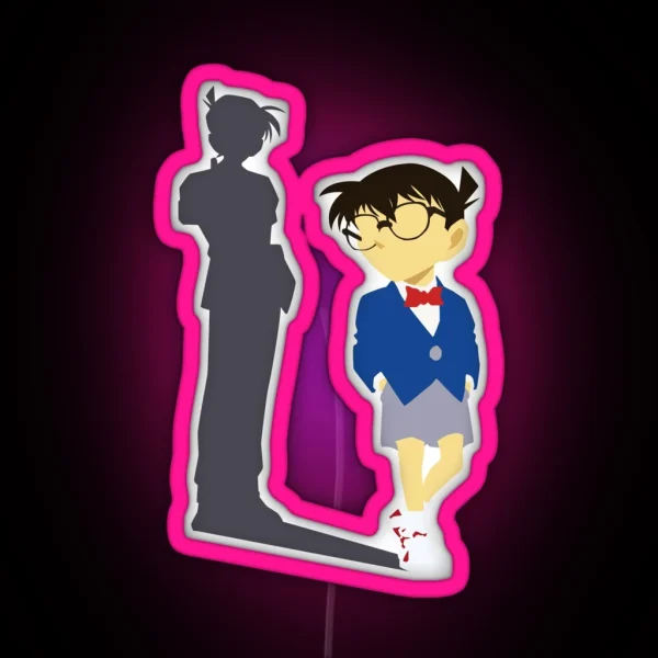 Detective Conan Shadow Of Shinichi Kudo RGB Neon Sign