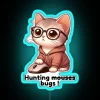 Developer Cat Chasing Mice Bugs RGB Neon Sign - Image 3