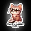 Developer Cat Chasing Mice Bugs RGB Neon Sign