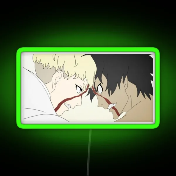 Devilman Crybaby Ryo And Akira Screencap RGB Neon Sign