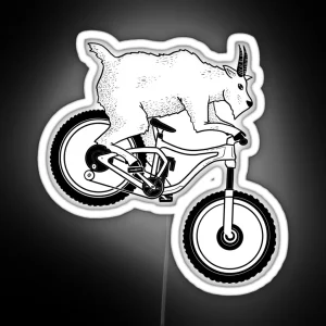 DH Mountain Bike Goat RGB Neon Sign