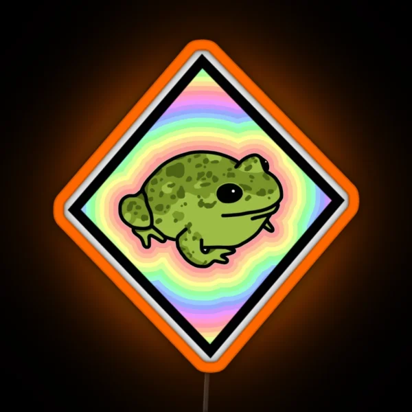 Diamond Pastel Frog RGB Neon Sign