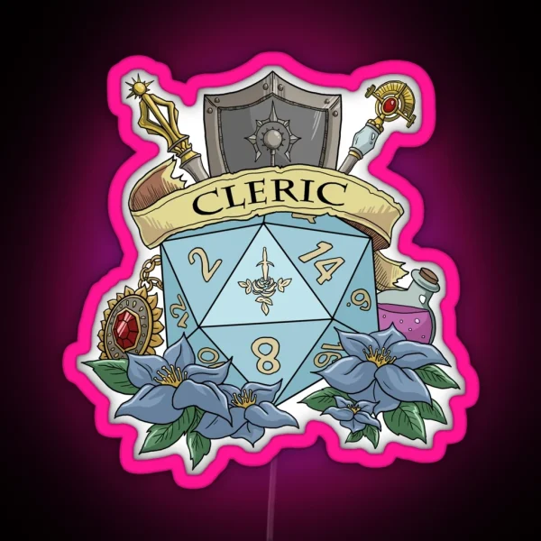 Dice Cleric RGB Neon Sign