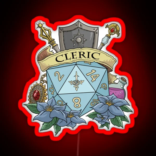 Dice Cleric RGB Neon Sign