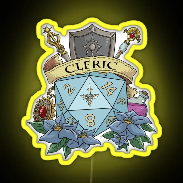 Dice Cleric RGB Neon Sign