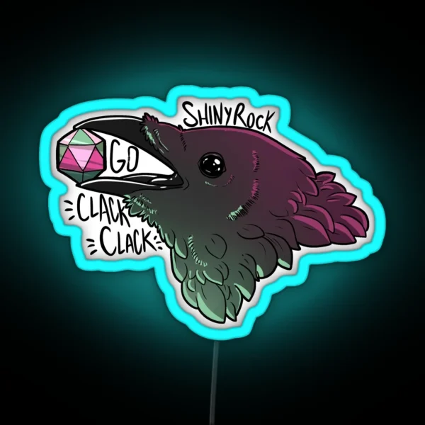 Dice Crow RGB Neon Sign