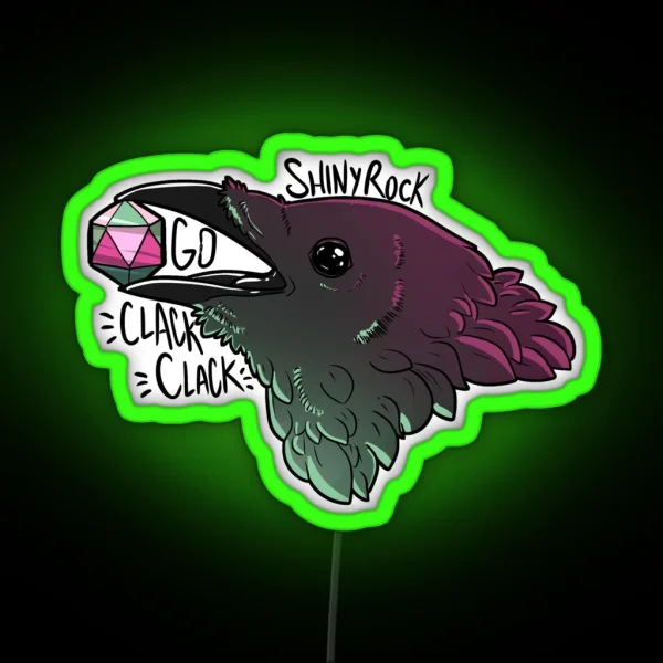 Dice Crow RGB Neon Sign