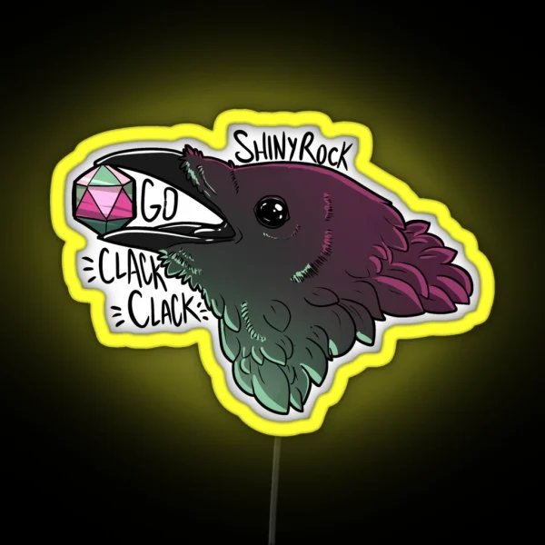 Dice Crow RGB Neon Sign