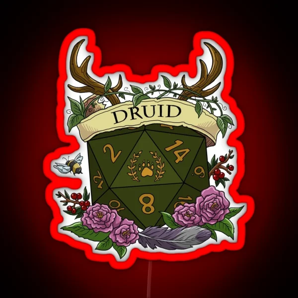 Dice Druid RGB Neon Sign