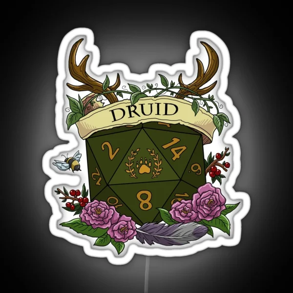 Dice Druid RGB Neon Sign