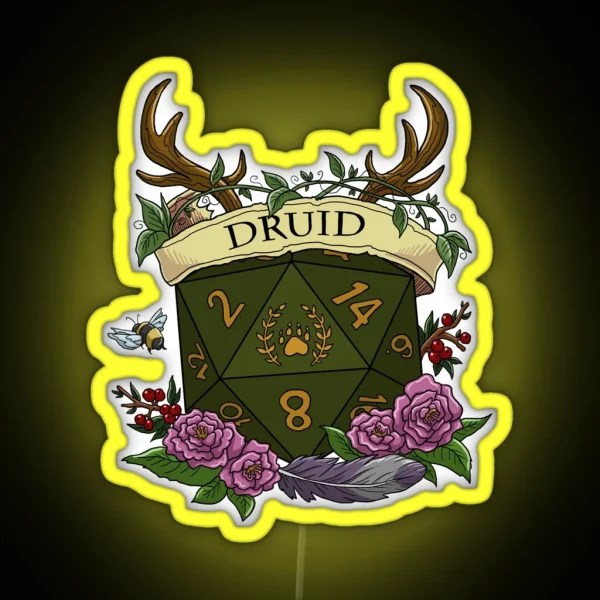 Dice Druid RGB Neon Sign