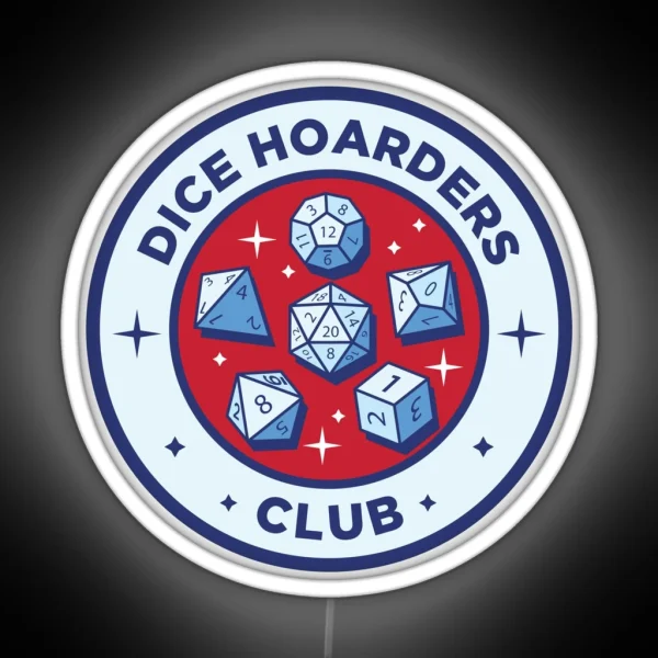 Dice Hoarders Club RGB Neon Sign